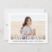 2 Photo Sweet 16th Birthday Party モダン16 セーブザデート (正面)