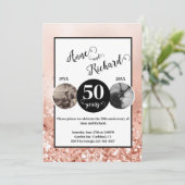 2 Photo Then and Now 結婚 ANY YEAR 招待状 (スタンド正面)