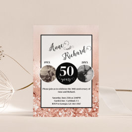 2 Photo Then and Now 結婚 ANY YEAR 招待状