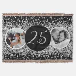 2 Photo Then And Now 結婚's Anniversary スローブランケット