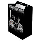 2 Photo Then And Now 結婚's Anniversary ミディアムペーパーバッグ (裏面アングル)