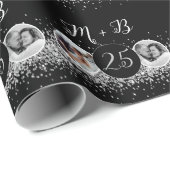 2 Photo Then And Now 結婚's Anniversary ラッピングペーパー (ロールコーナー)