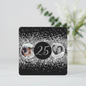 2 Photo Then And Now 結婚's Anniversary 招待状 (スタンド正面)