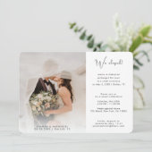 2 Photo We Elopedたった今結婚しました発表シンプル 招待状 (スタンド正面)