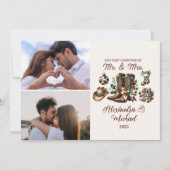 2 Photo Western First Christmas As Mrs and Mr シーズンカード (正面)