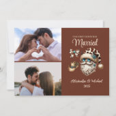2 Photo Western First Christmas Married シーズンカード (正面)