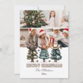 2 photo Western Howdy Christmas シーズンカード (正面)