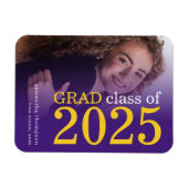 2 photo Yellow Purple 2023卒業発表 マグネット (横)
