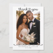 2 Photographs Personalized Wedding With Message  サンキューカード (正面)