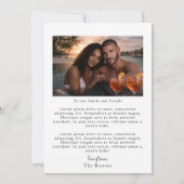 2 Photographs Personalized Wedding With Message  サンキューカード (裏面)