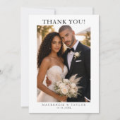 2 Photographs Personalized Wedding With Message  サンキューカード (正面)