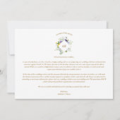 2 Photos Chic Romantic Lilac Shades Floral Bouquet セーブザデート (裏面)