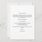 2 Photos Chic Trendy Collage Wedding Minimalist セーブザデート (裏面)