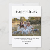  2 photos Christmas Holiday Card シーズンカード (裏面)