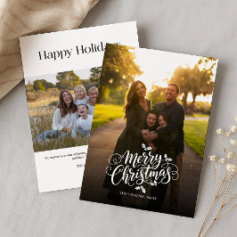  2 photos Christmas Holiday Card シーズンカード