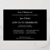 2 Photos Graduates Simple Graduation Real 箔招待状 (裏面)