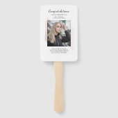 2 Photos Graduation Modern Script Grad ハンドファン (裏面)