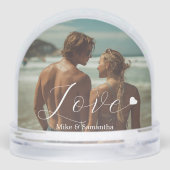 2 Photos Love Heart Name Simple Modern Script (裏面)