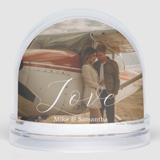 2 Photos Love Name Simple Modern Script Couple (正面)