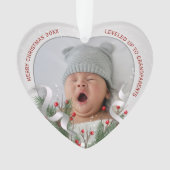 2 Photos New Grandparents Silver Frame  オーナメント (正面)