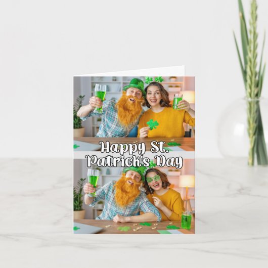 2-photos St. Paddy's Dayカスタムテンプレート シーズンカード (正面)