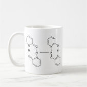 2-Pyridone化学薬品の二量体 コーヒーマグカップ (左)