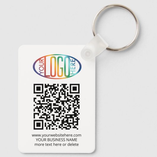 2 QRコードジェネレーターと会社のロゴプロモーション キーホルダー (裏面)