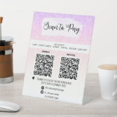 *~* 2 QR支払い – テーブルテグラデーションーブル天板 台座サイン (インサイチュ)