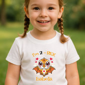 2-Rex Birthday Shirt – Custom Name Gift トドラーTシャツ