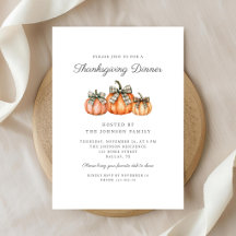2 Rustic Orange Pumpkin Thanksgiving Dinner