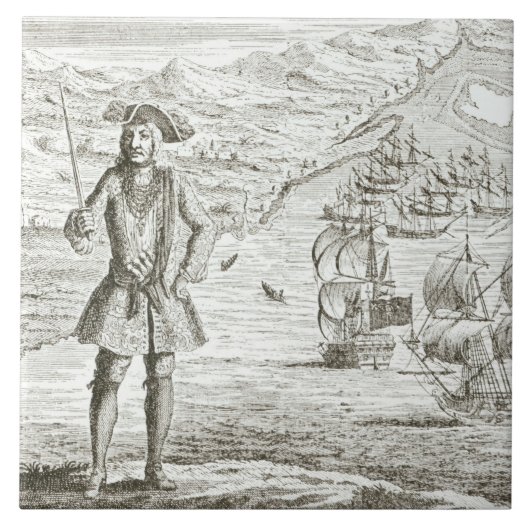 2 sとバーソロミュー・ロバーツ(1682-1722年)を監督して下さい タイル (正面)