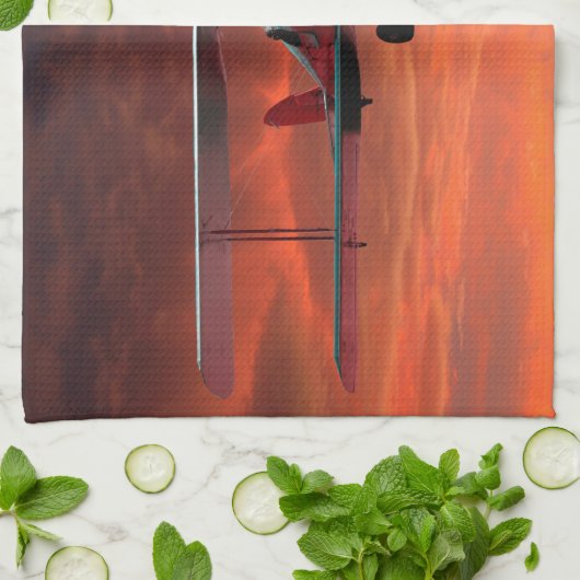 2 seater Tigermoth キッチンタオル (折り畳み)