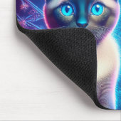 2 Siamese Kittens Posing In With Christmas Tree マウスパッド (コーナー)