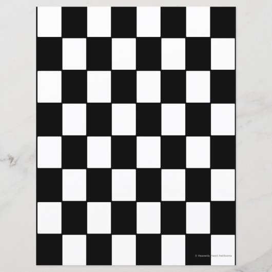 2-Sided B&W Checkerboard Scrapbook Page (裏面)