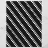 2-Sided B&W Diagonal Stripes Scrapbook Page (裏面)