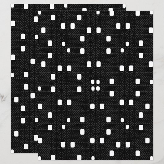 2-Sided B&W Textured Minimalism Scrapbook Page (正面/裏面)