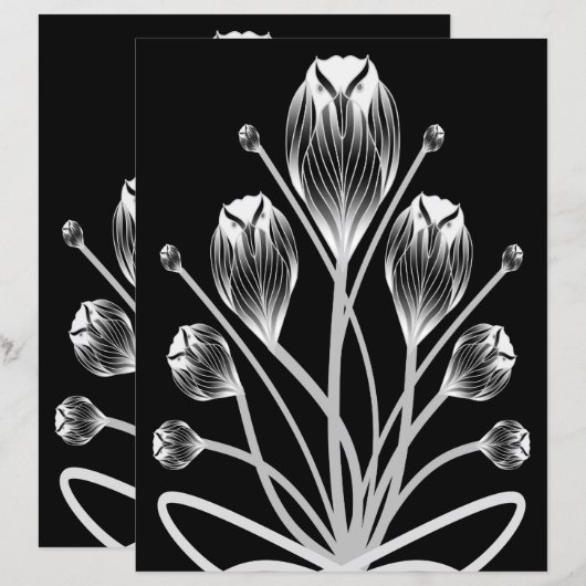 2-Sided B&W Tulip Owlsprey H&S Scrapbook Page (正面/裏面)