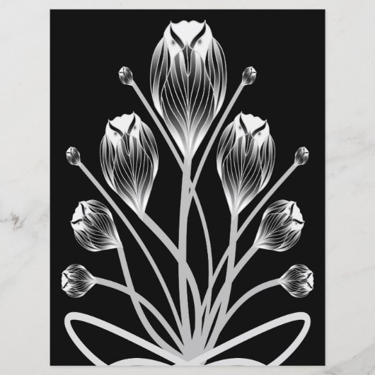 2-Sided B&W Tulip Owlsprey H&S Scrapbook Page (正面)
