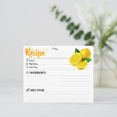 2 Sided Blank - Modern Lemon Recipe Card (スタンド正面)