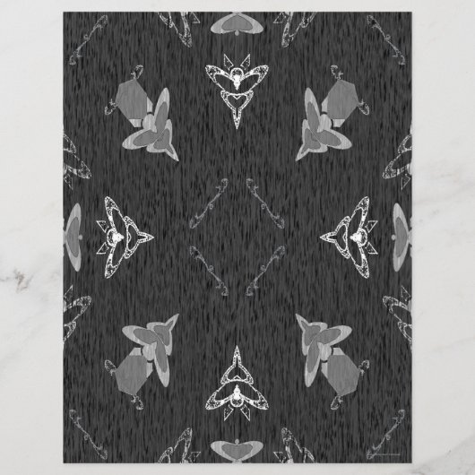 2-Sided Flying High in B&W Scrapbook Paper (裏面)