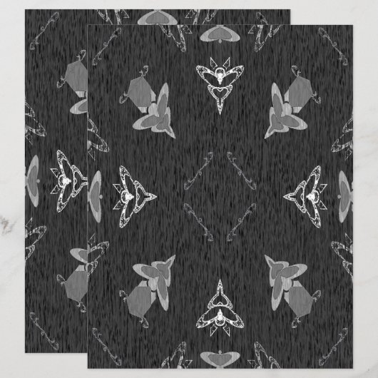 2-Sided Flying High in B&W Scrapbook Paper (正面/裏面)