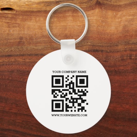 2 sided, Logo, QR Code, Company, Business URL キーホルダー (裏面)