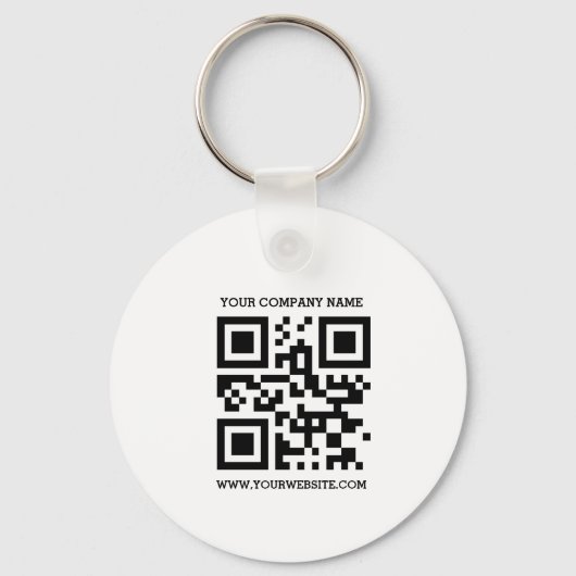 2 sided, Logo, QR Code, Company, Business URL キーホルダー (裏面)