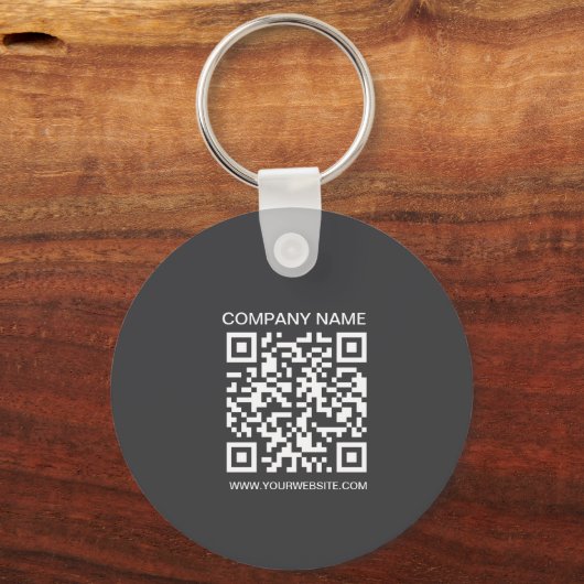 2 sided Logo, QR Code, Company,  Business website キーホルダー (裏面)