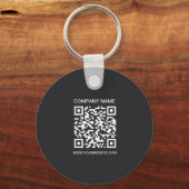 2 sided Logo, QR Code Company  name Business URL  キーホルダー (裏面)