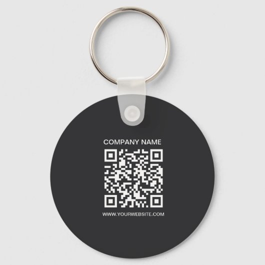 2 sided Logo, QR Code Company  name Business URL  キーホルダー (裏面)