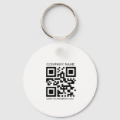 2 sided Logo, QR Code Company name Business URL キーホルダー (裏面)