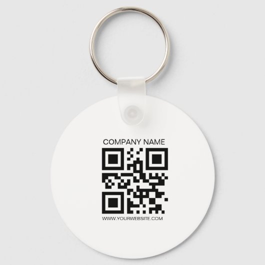 2 sided Logo, QR Code Company name Business URL キーホルダー (裏面)