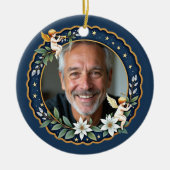 2 sided Memorial Christmas Cherub's Embrace セラミックオーナメント (正面)