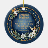 2 sided Memorial Christmas Cherub's Embrace セラミックオーナメント (裏面)